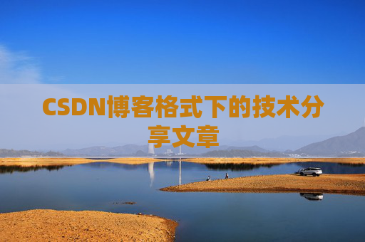 CSDN博客格式下的技术分享文章